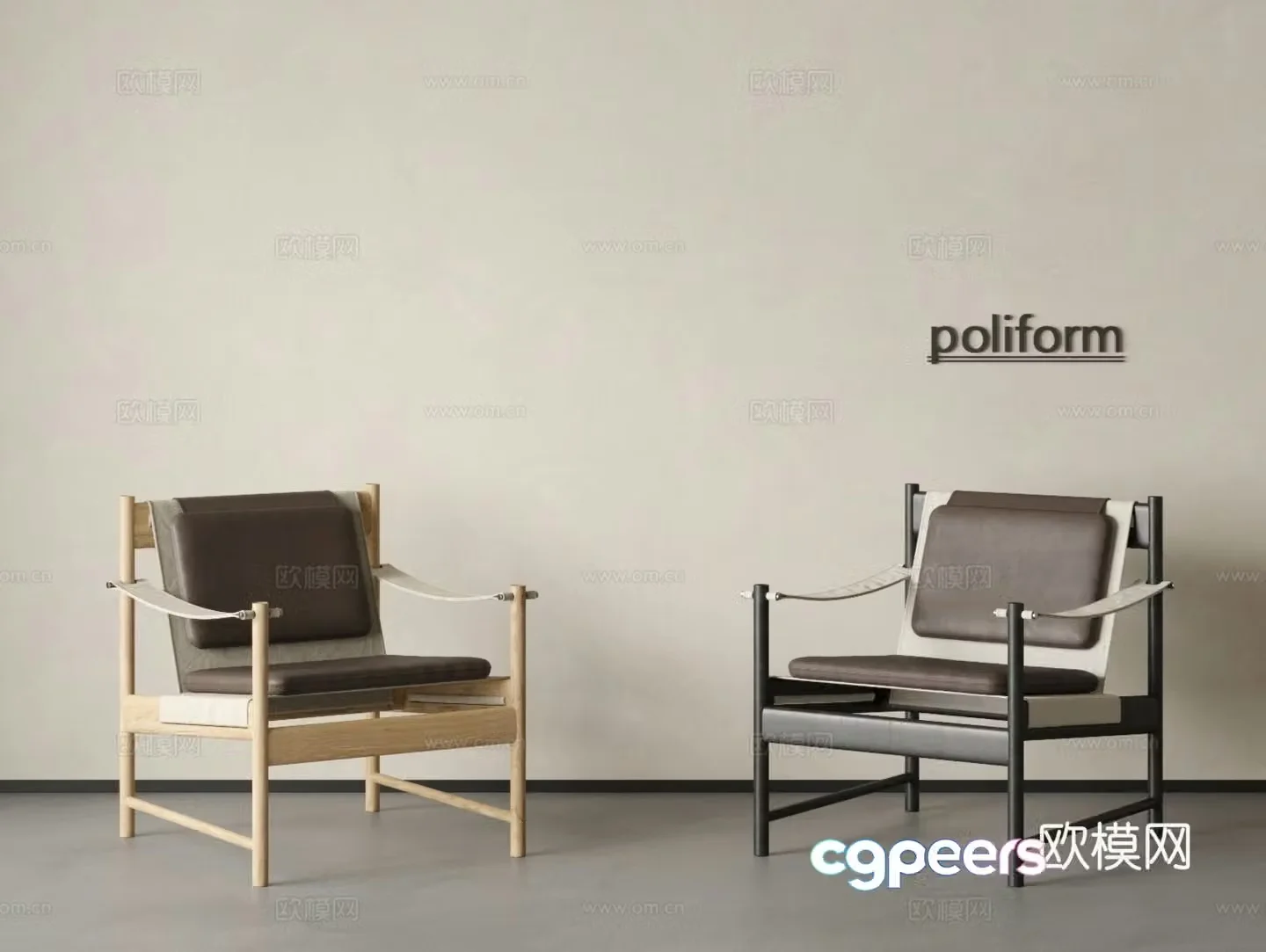 Modern leisure chair Single chair Leisure sofa Negotiation chair Leisure chair Hanging painting Carpet 3D model