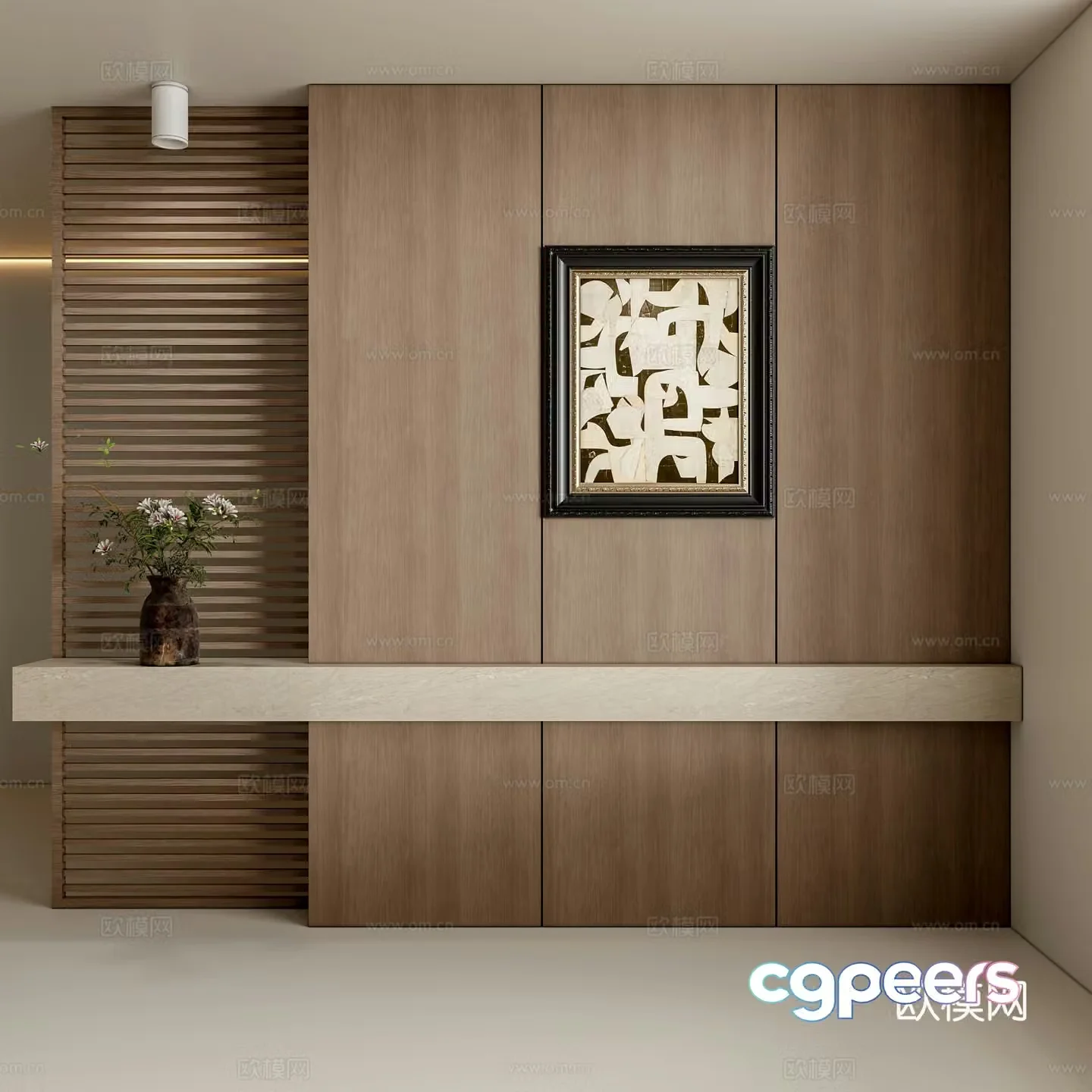 Middle-aged style entrance 3D model