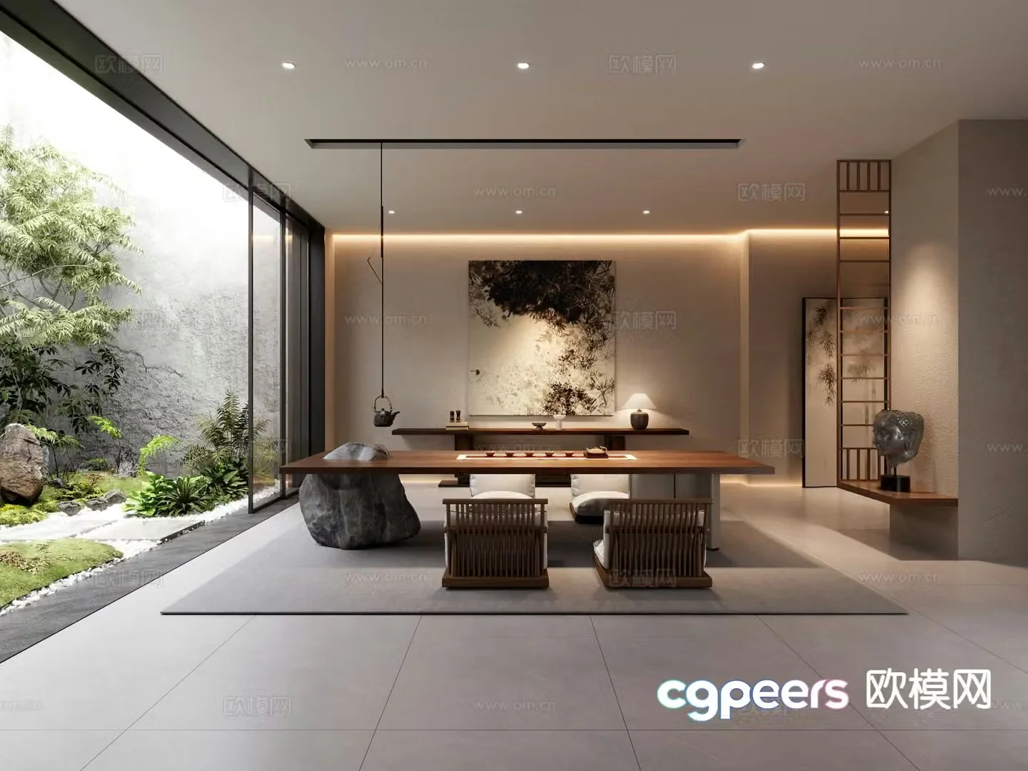 New Chinese tea room 3d model