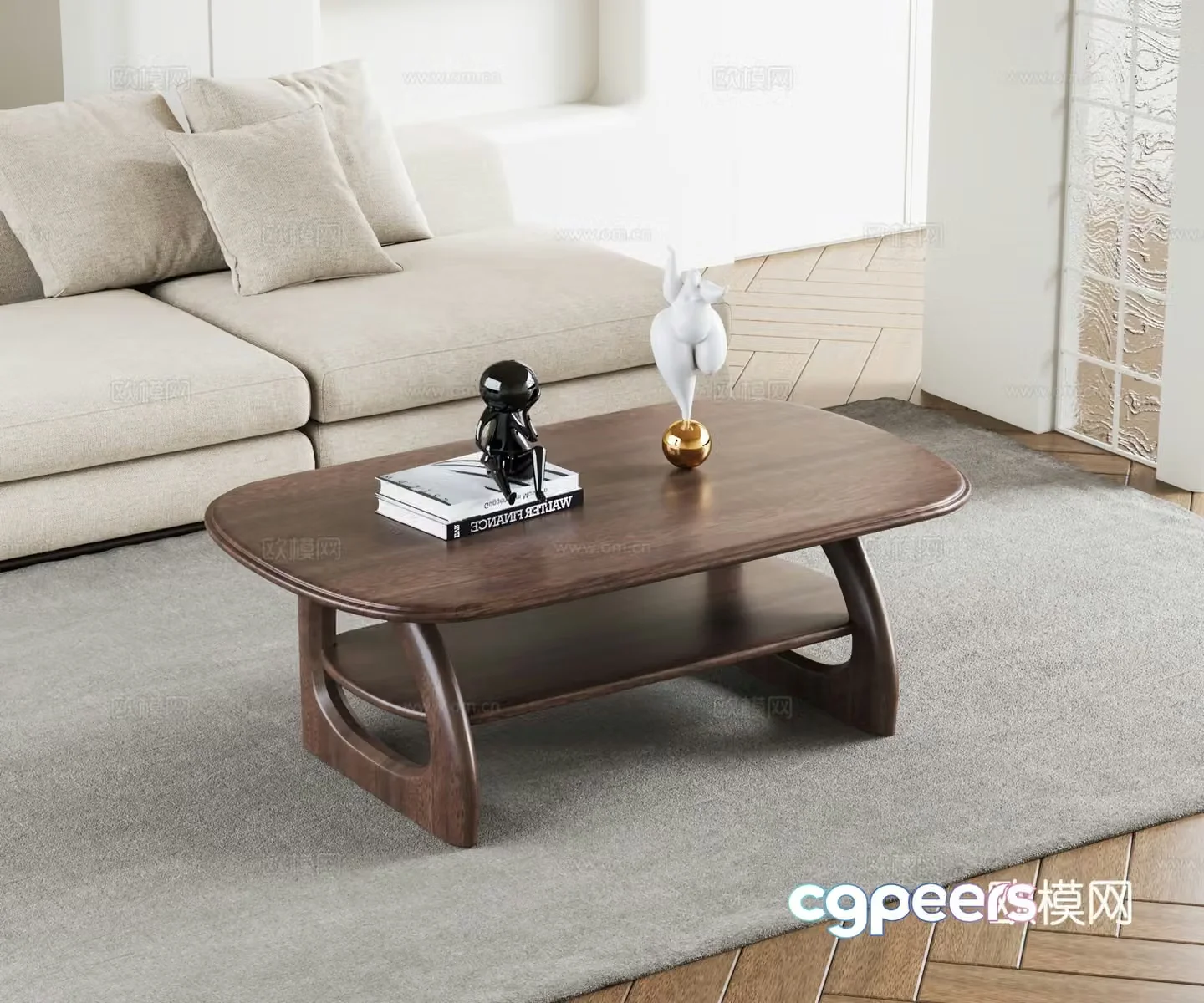 Modern coffee table 3d model