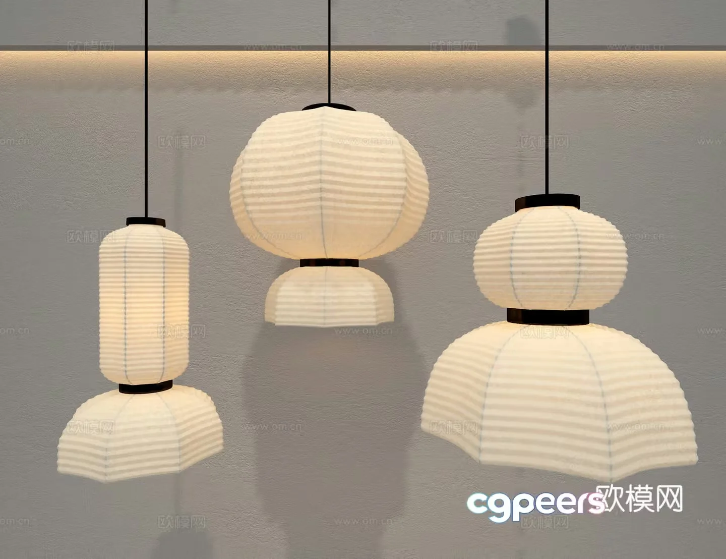 Lantern chandelier 3d model