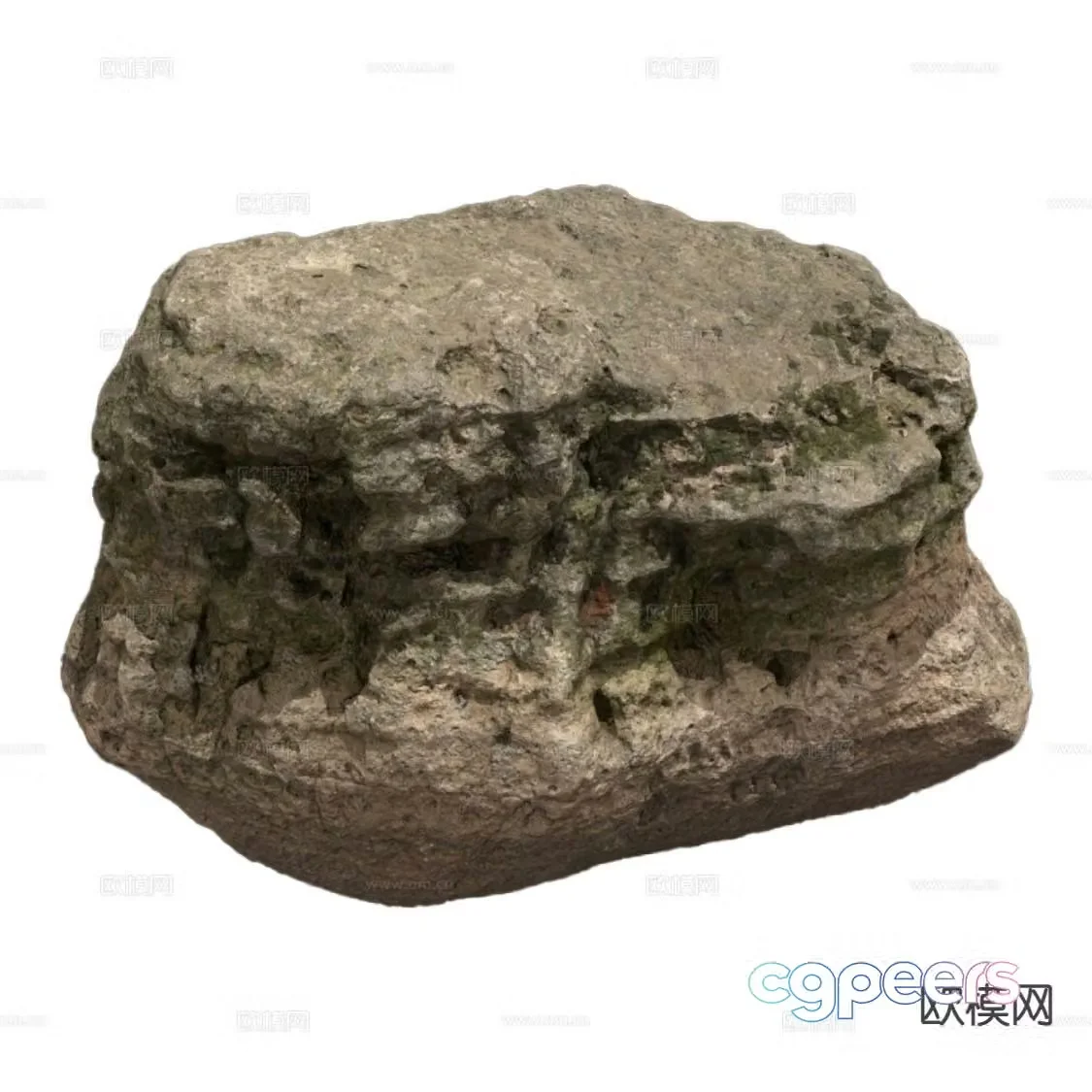 modern rock granite 3d model