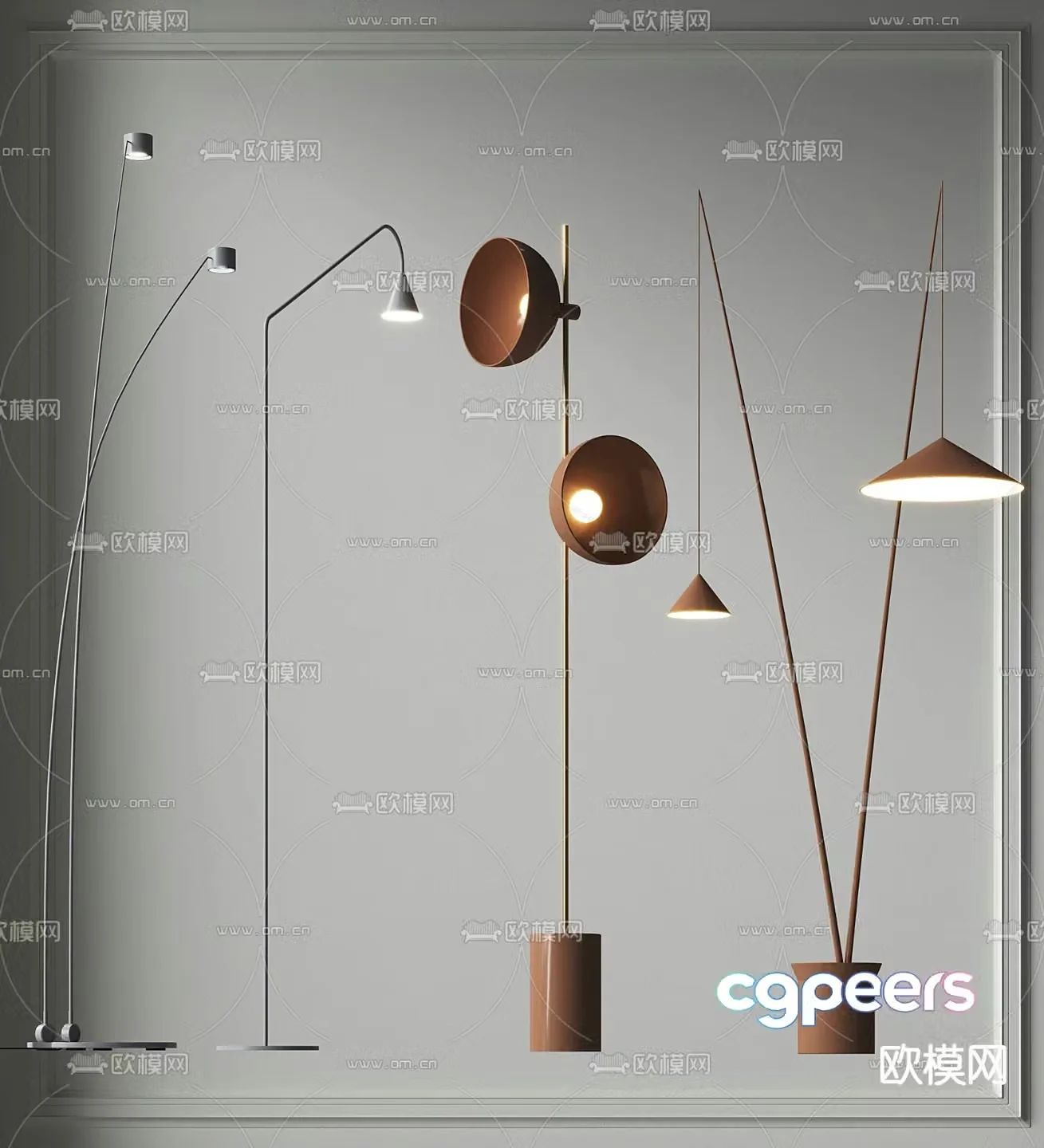 Modern floor lamp 3d model