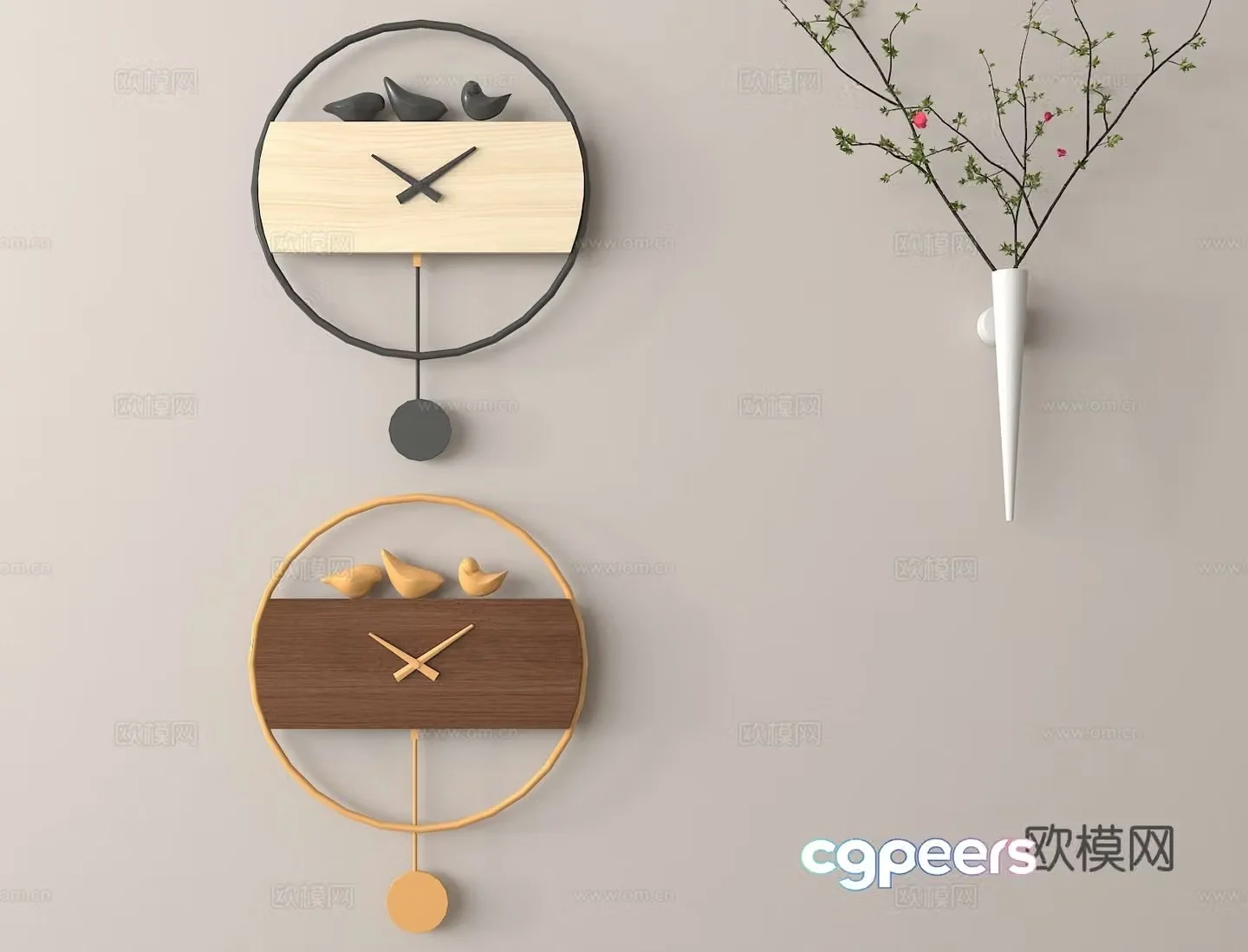 clock wall clock clock 3d model