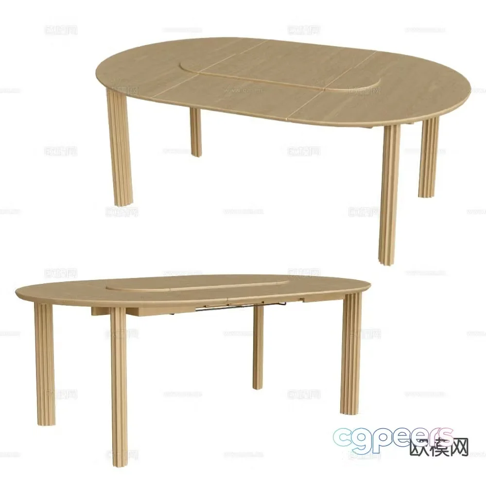 UMAGE log style dining table 3d model