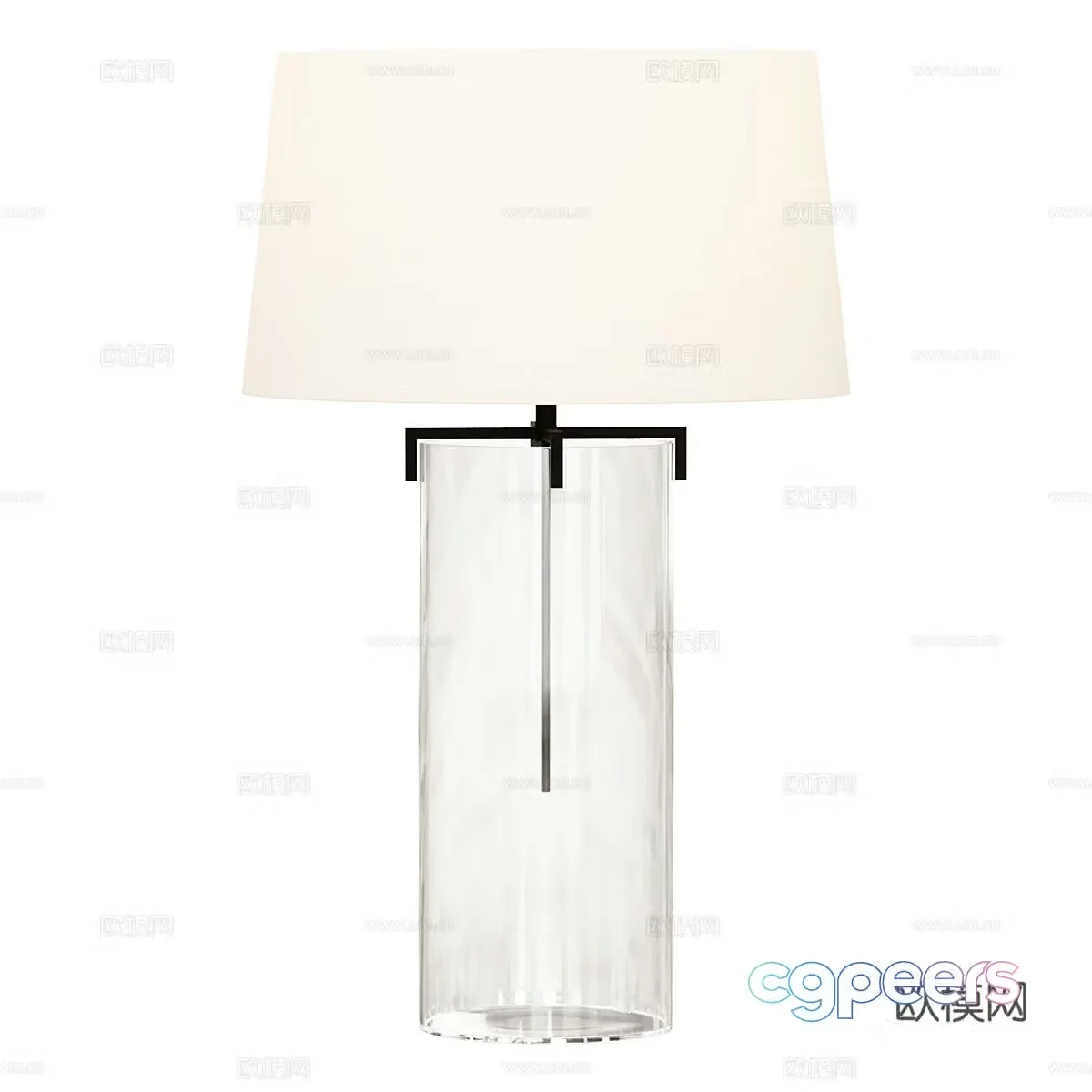 Modern Italian glass table lamp 3d model