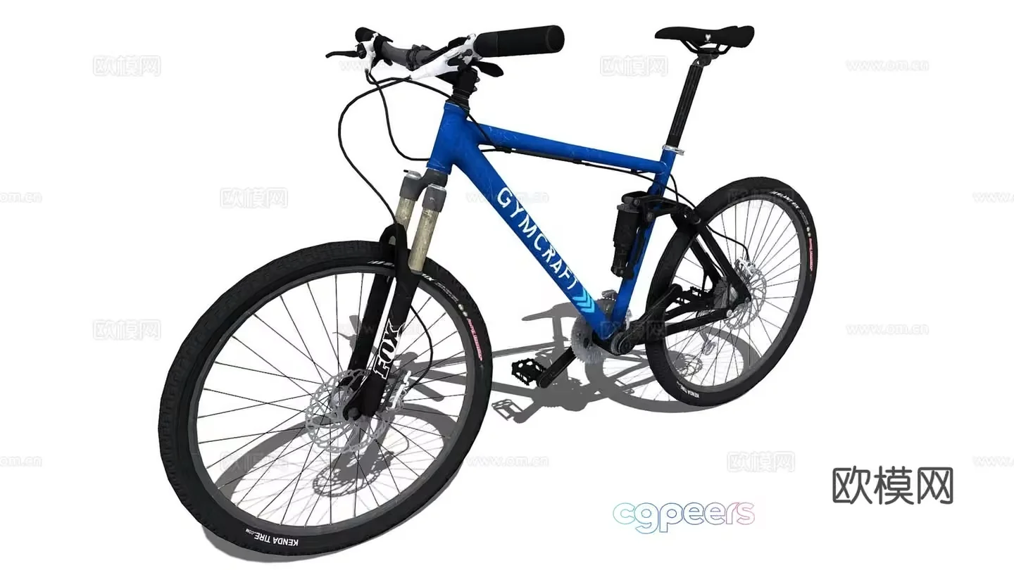 A Blue Bicycle 3D Model – 19192 – VRAY Render