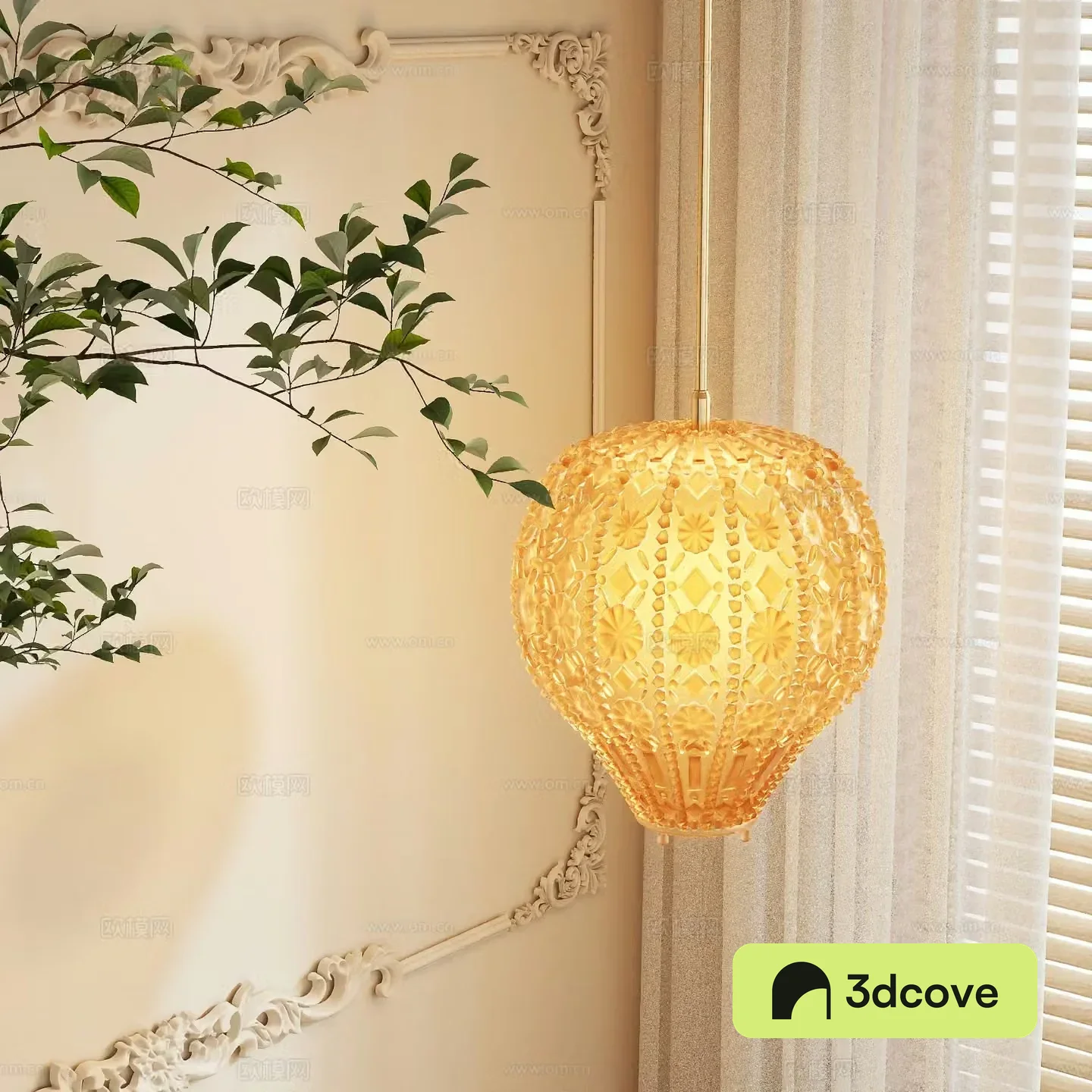French glass chandelier