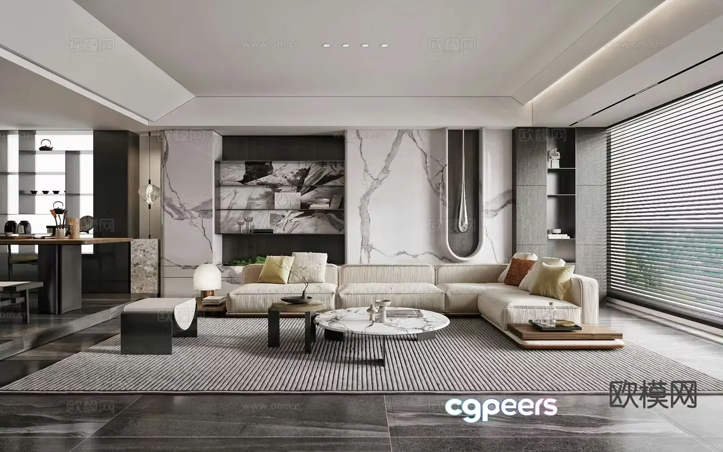 Modern living room 3d model