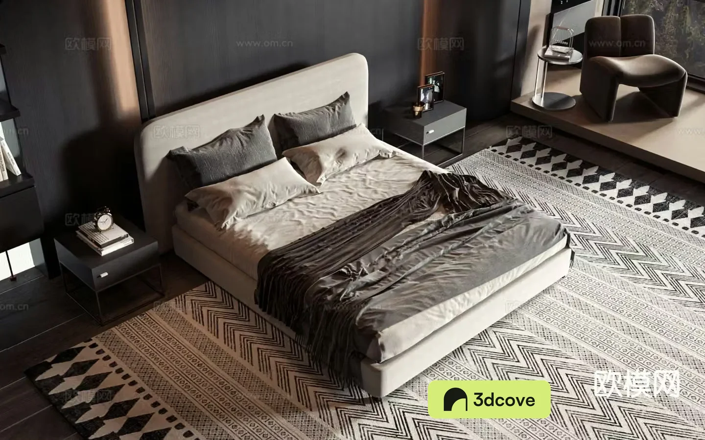 Modern double bed