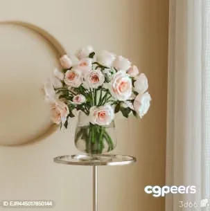 A Vase Of Flowers 3D Model – 798 – VRAY Render