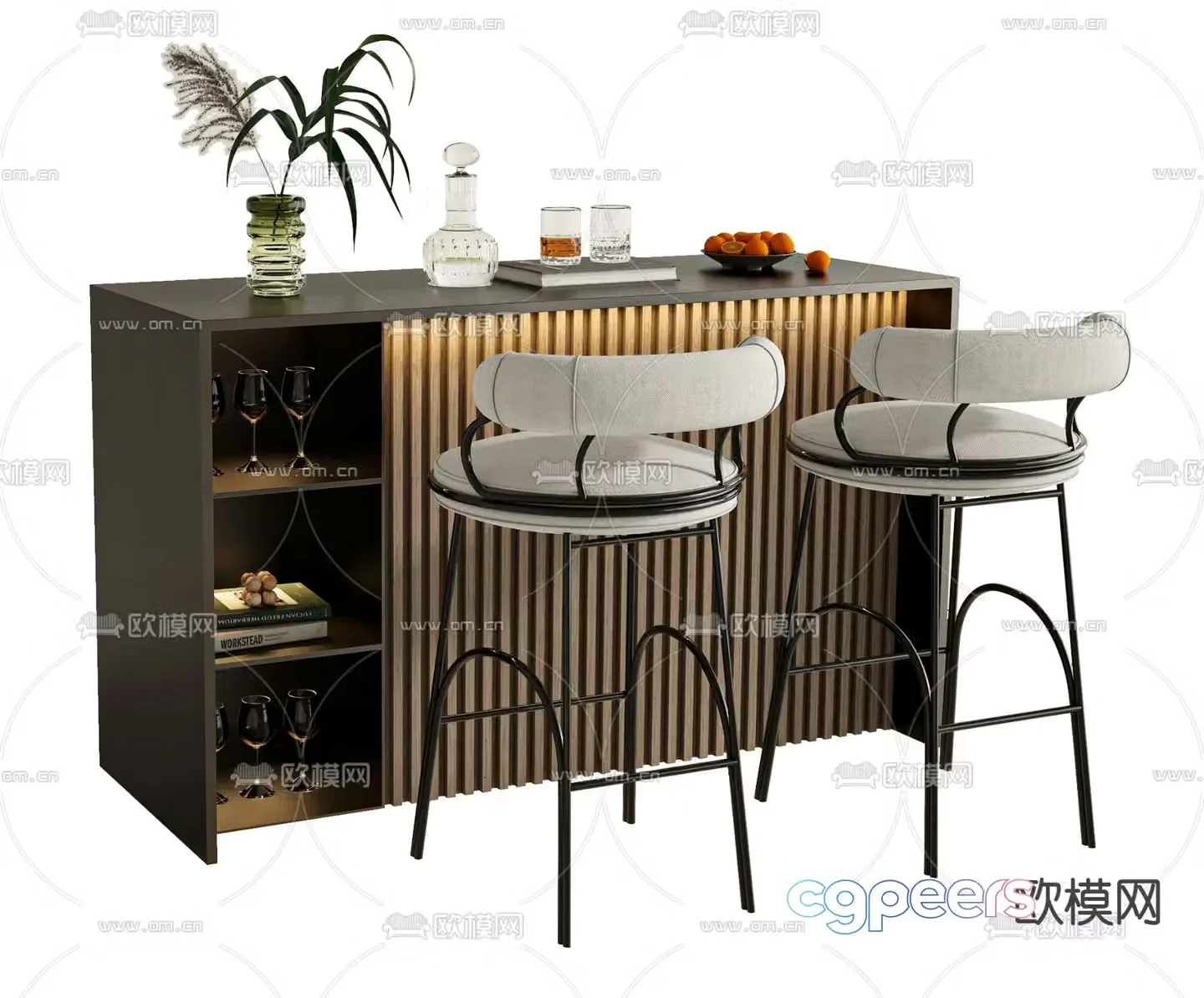 Modern bar water bar 3d model