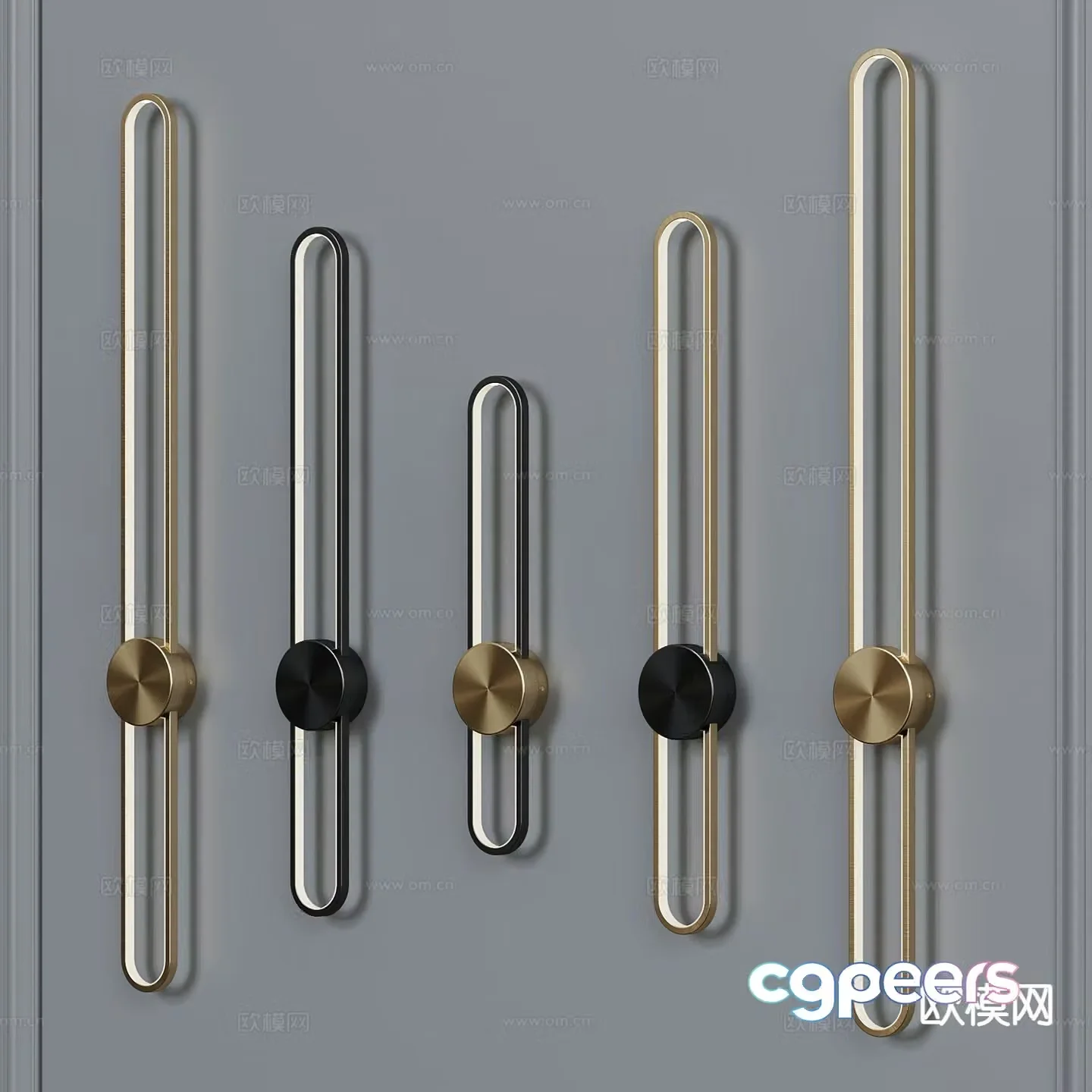 Light luxury wall lamp long wall lamp 3d model