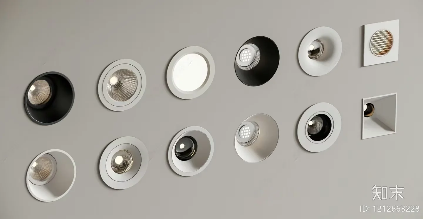 Gold Light Fixture 3D Model – 3283 – VRAY Render
