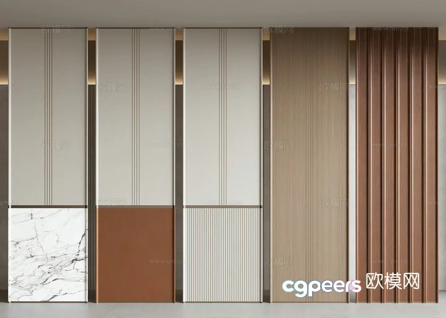 Modern wall panel 3d model