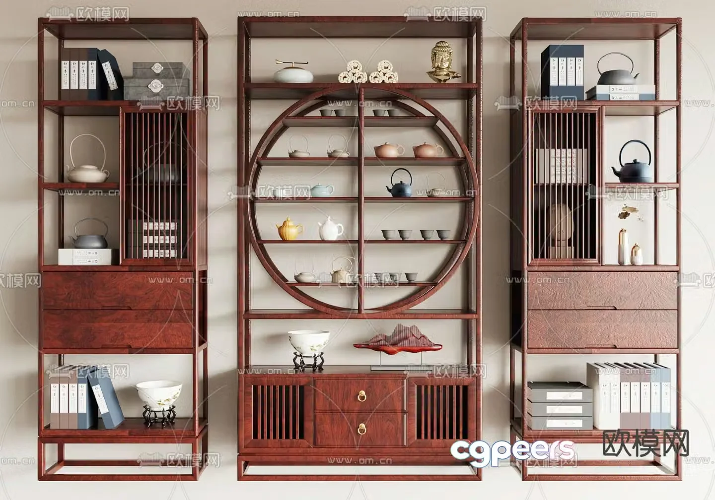 Bogu rack new Chinese style storage rack display rack 3d model