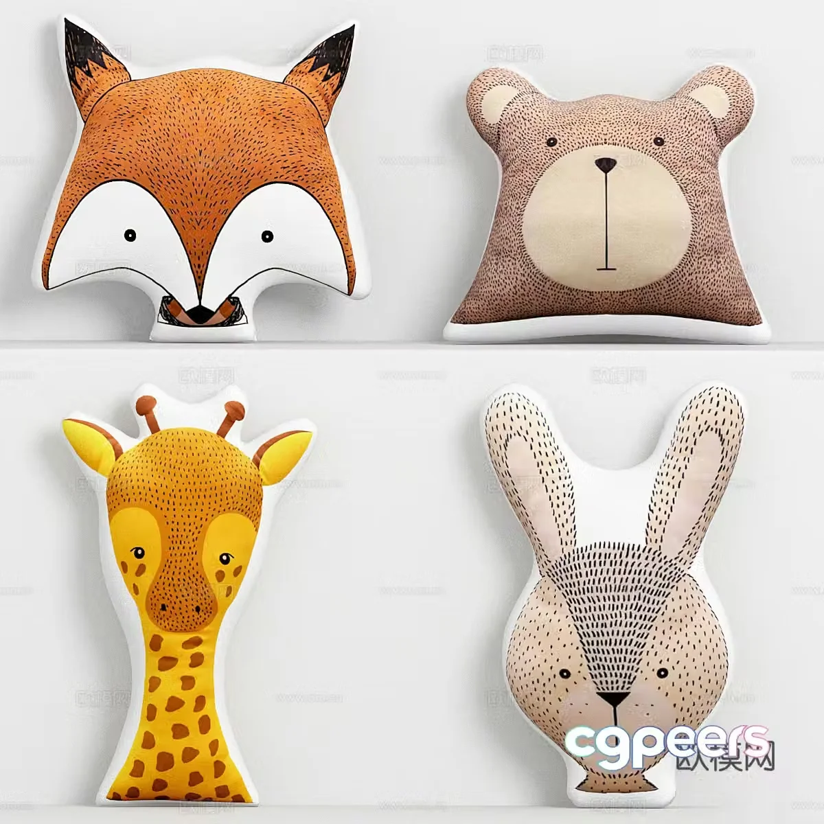 Modern children’s pillow 3d model