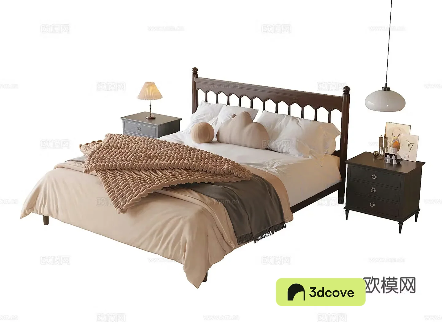 French double bed