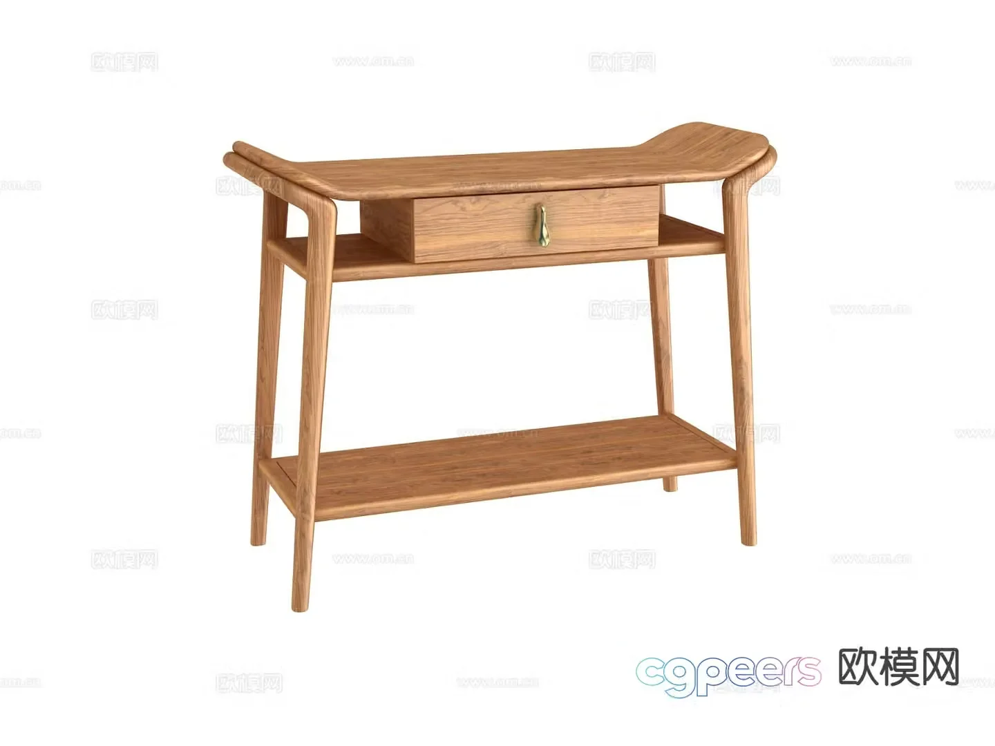 Log scenery table 3D model