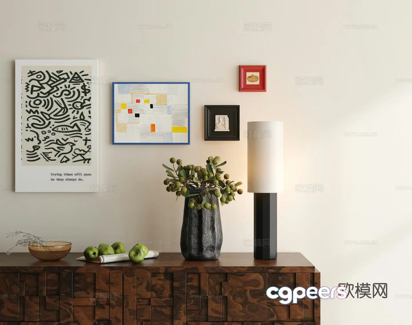 Wasabi vintage hanging paintings study hanging paintings entrance hanging paintings living room hanging paintings Wasabi wind ornaments 3D model