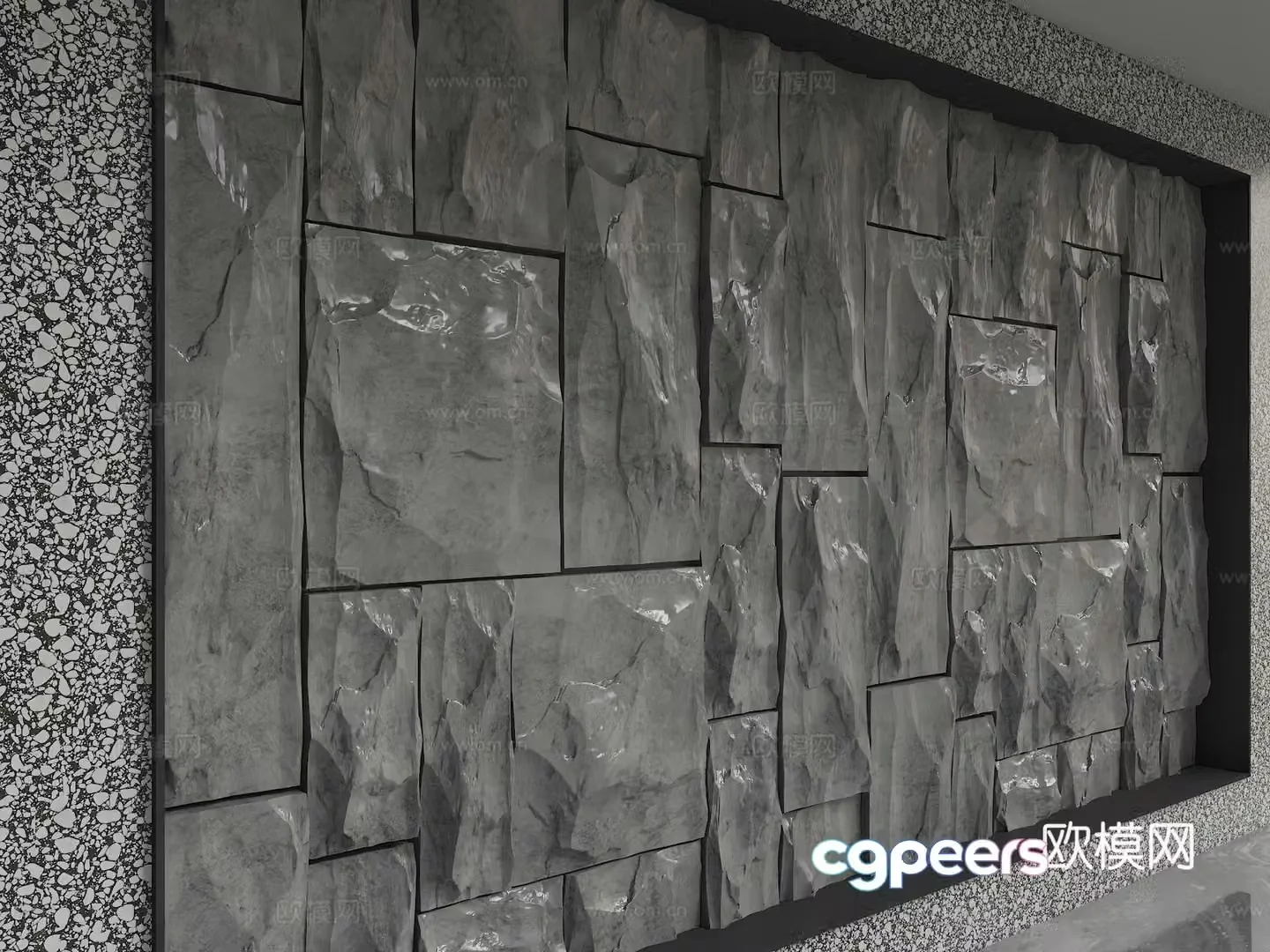 Modern background wall 3d model