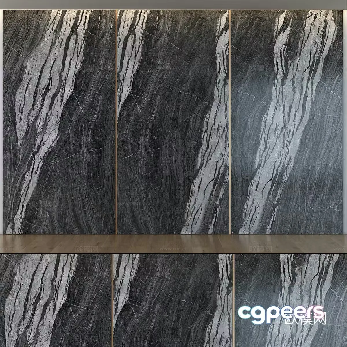 Modern Italian marble rock slab luxury stone 3d model