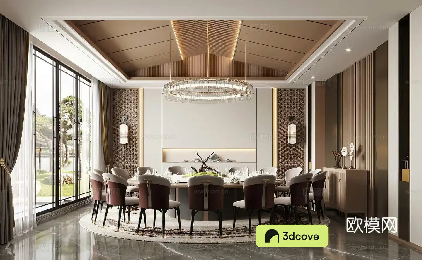 New Chinese-style private room restaurant private room