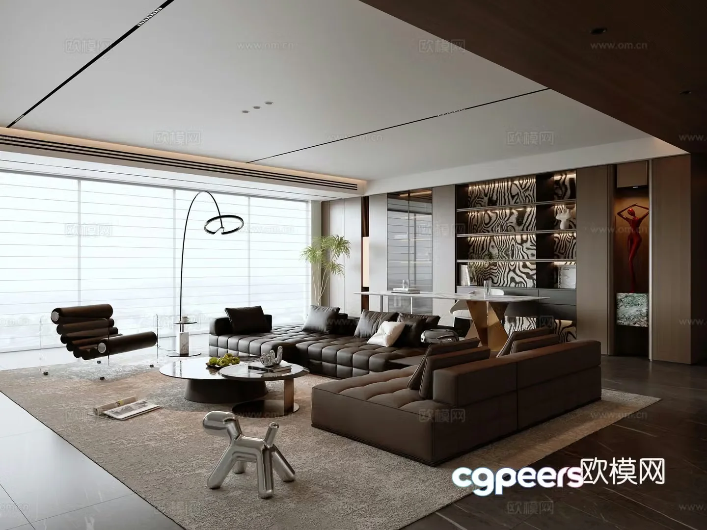 Modern Italian living room 3d model