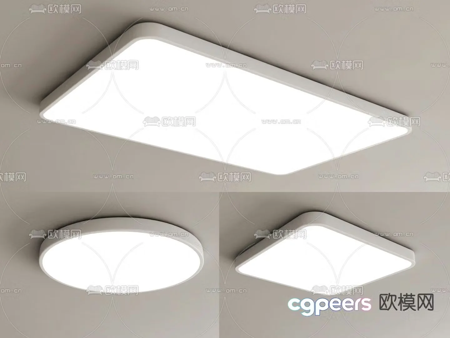 Round ceiling lamp 3d model