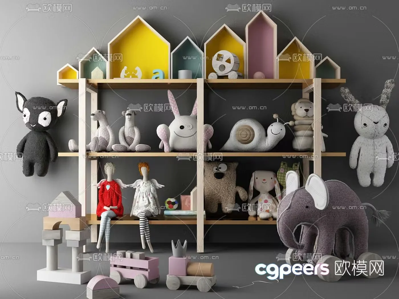 Modern children’s toy doll 3d model