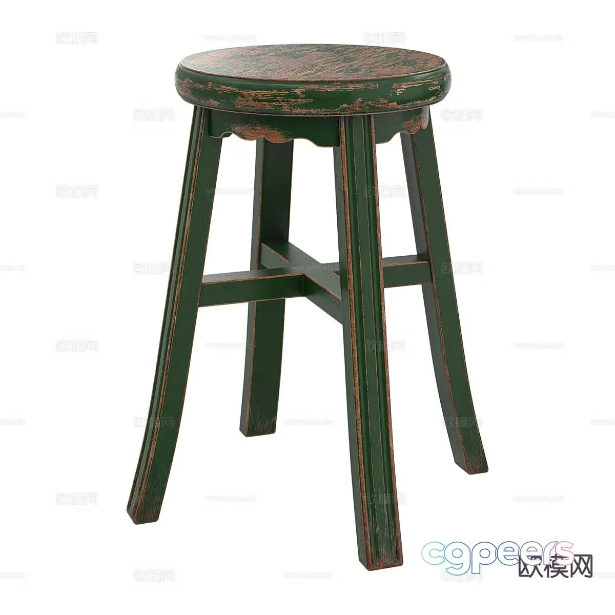 Nordic bar stool bar stool high stool 3d model