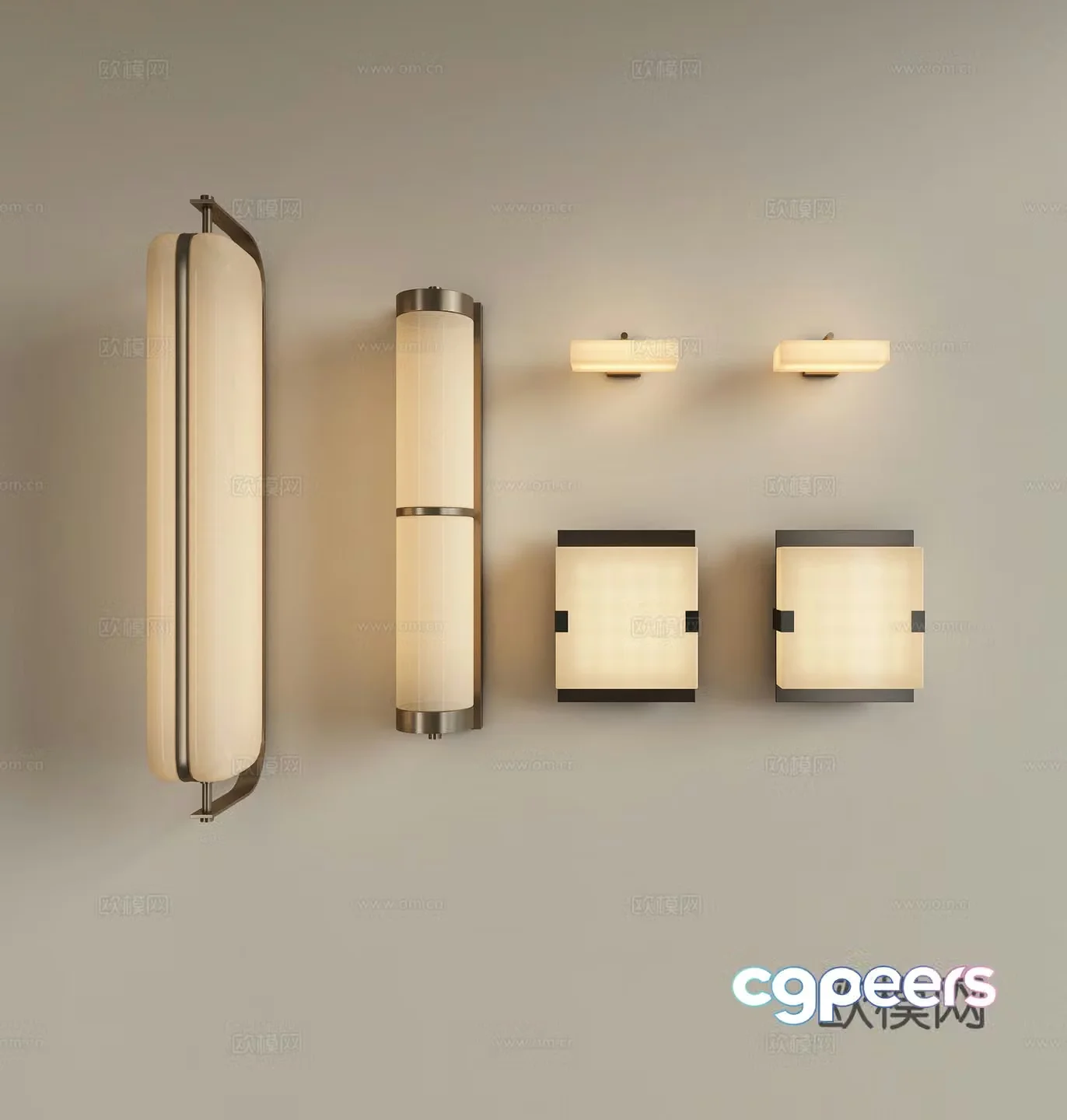 Modern metal wall lamp Long strip wall lamp Small wall lamp Bedside wall lamp front mirror wall lamp Living room wall lamp 3D model