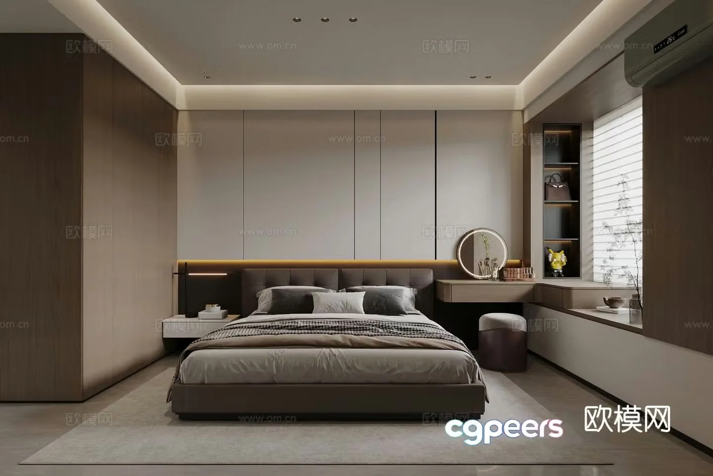 Italian style bedroom master bedroom 3d model