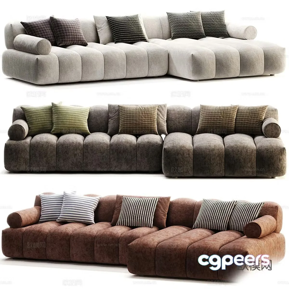 Modern Italian MILOS corner sofa 3D model