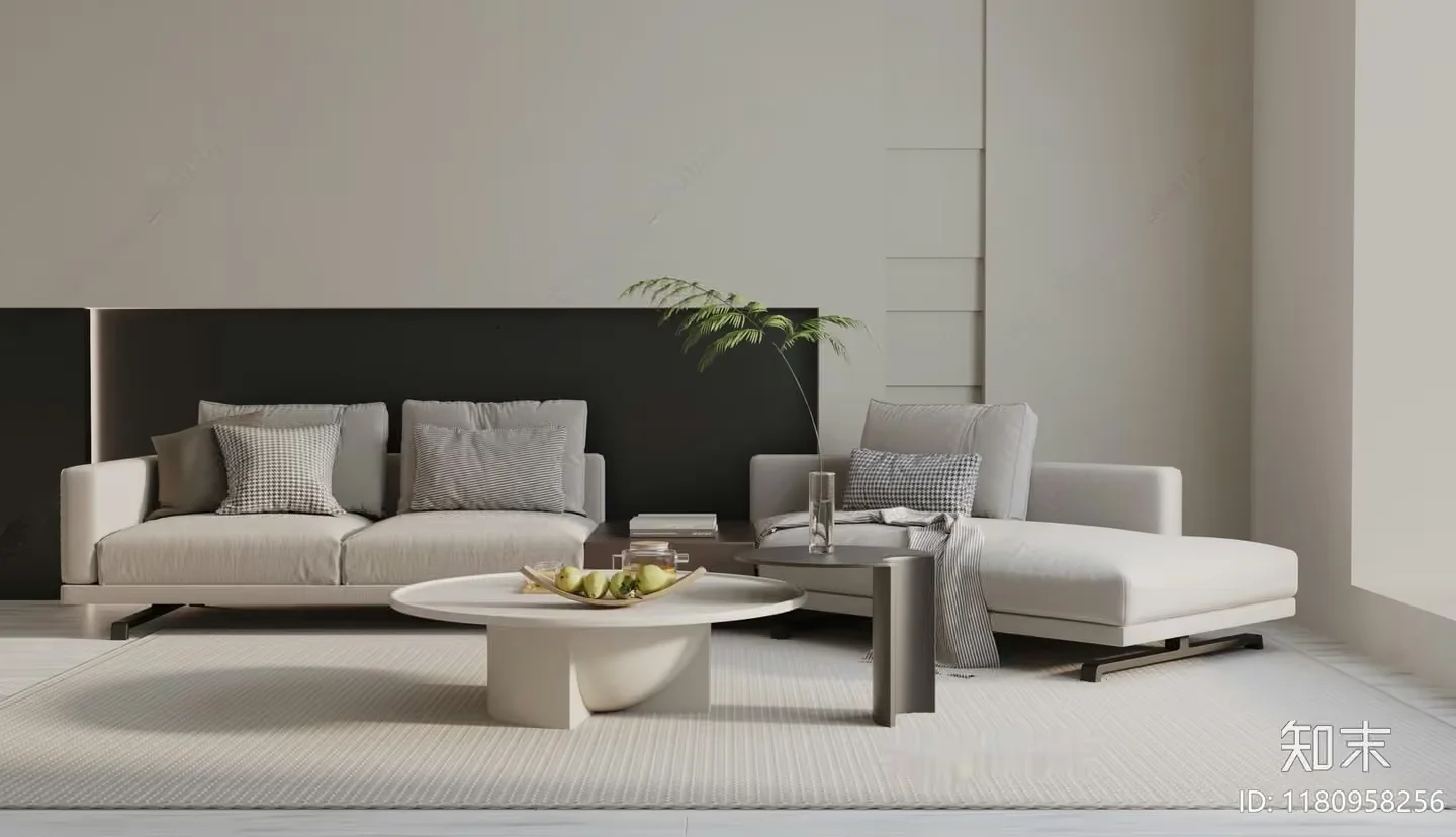 Modern Living Room 3D Model – 6037 – VRAY Render