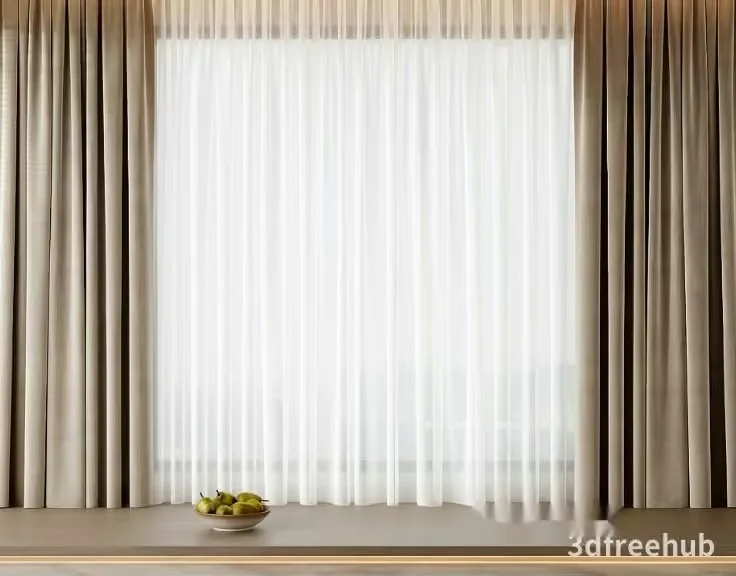 A Curtain 3D Model – 5290 – VRAY Render