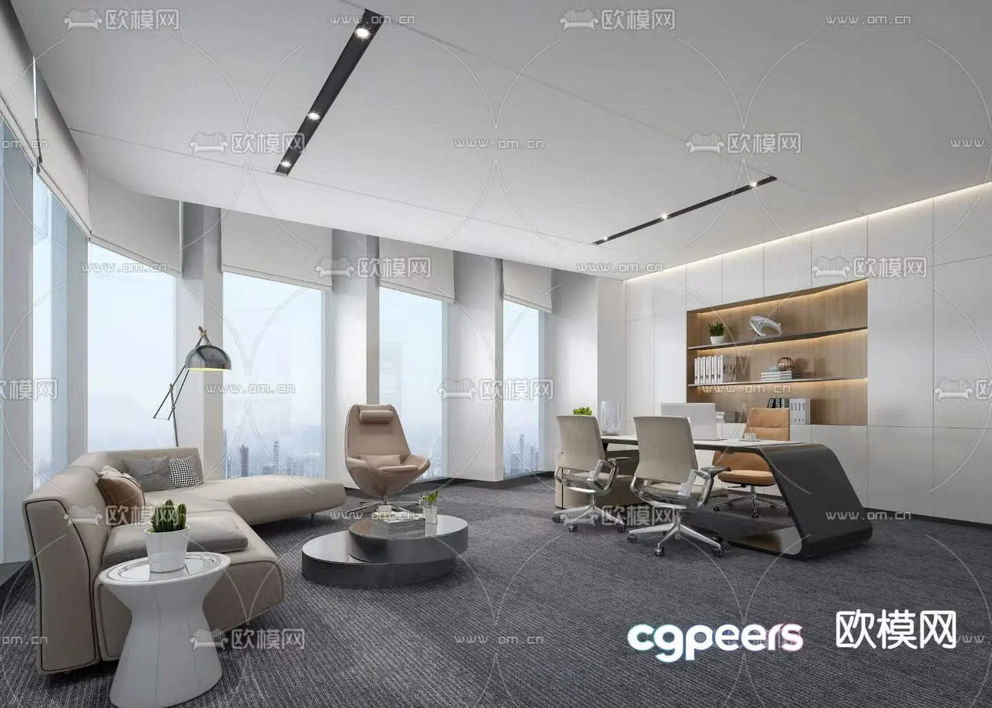 Modern General Manager’s Office Chairman’s Office 3D Model