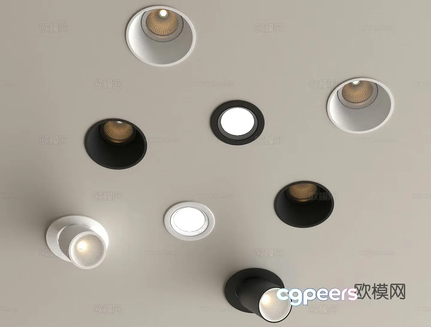 Spotlight Downlight Bulleye Lamp 3D Model