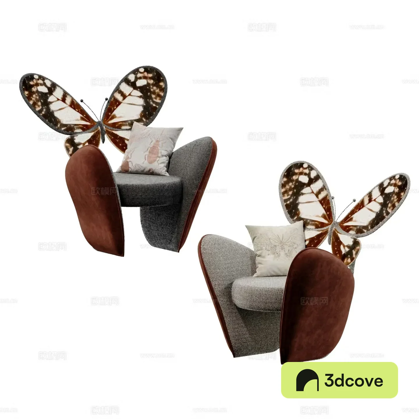 Modern light luxury butterfly lounge chair casual sofa