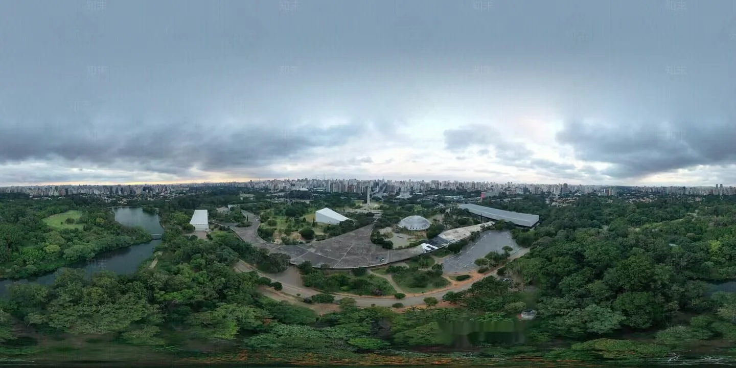 The Main Subject Is A Large Building Complex In A Park 3D Model – 13869 – VRAY Render