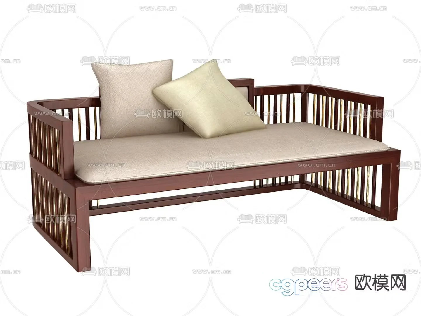 New Chinese style Arhat bed 3D model