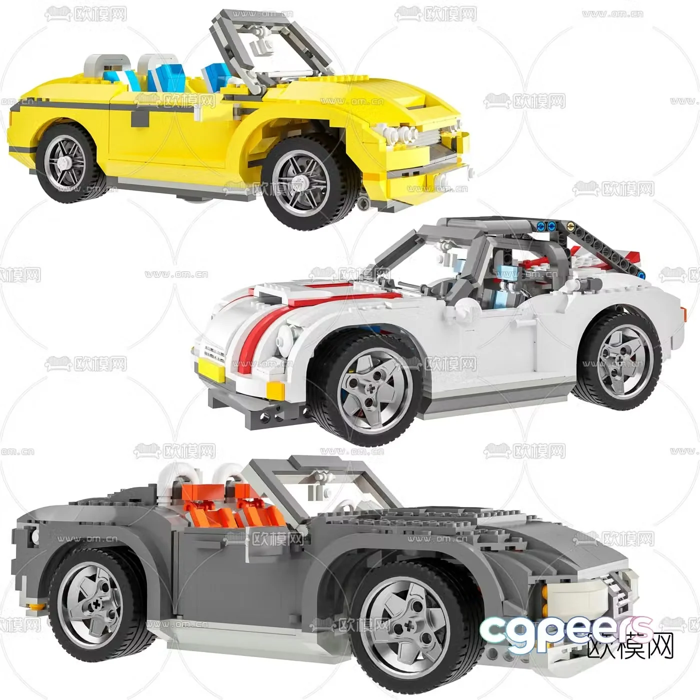 modern car lego 3d model