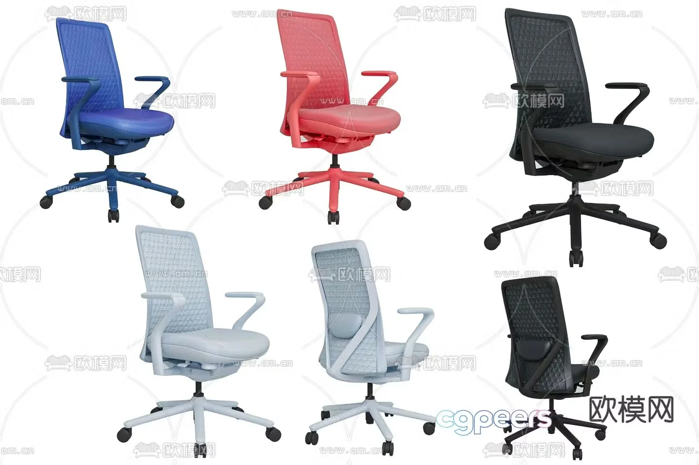 Staff chair office chair 3d model