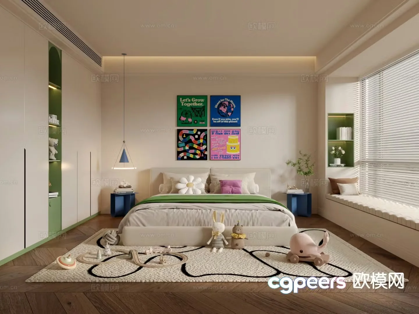 Cream style children’s room girl’s room child’s room 3D model
