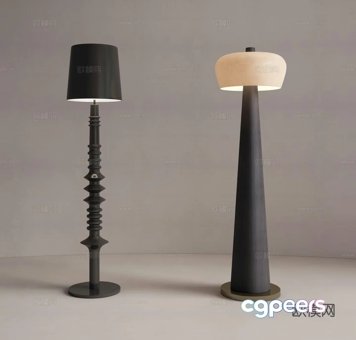 Wabi-sabi floor lamp 3d model