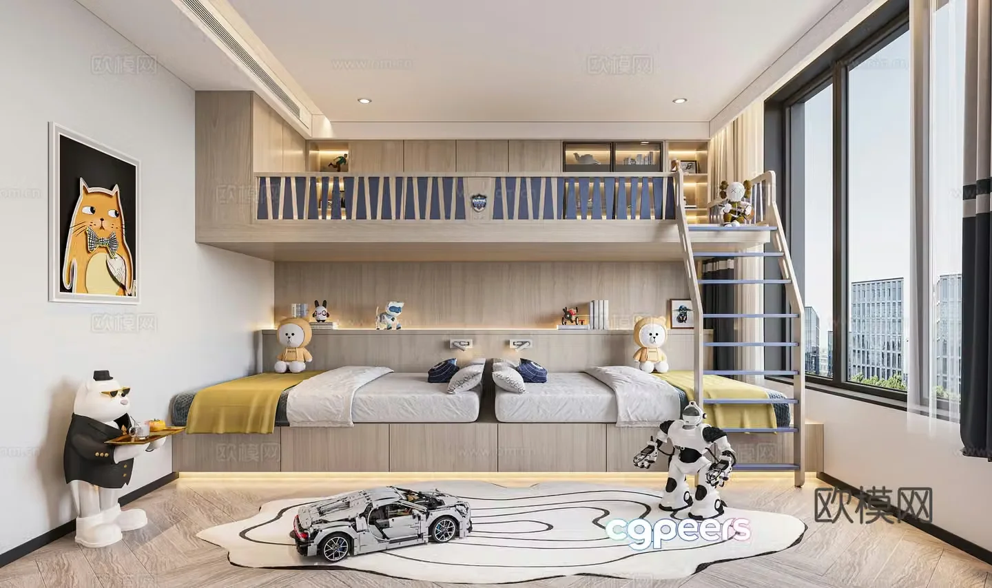 Modern children’s room 3d model