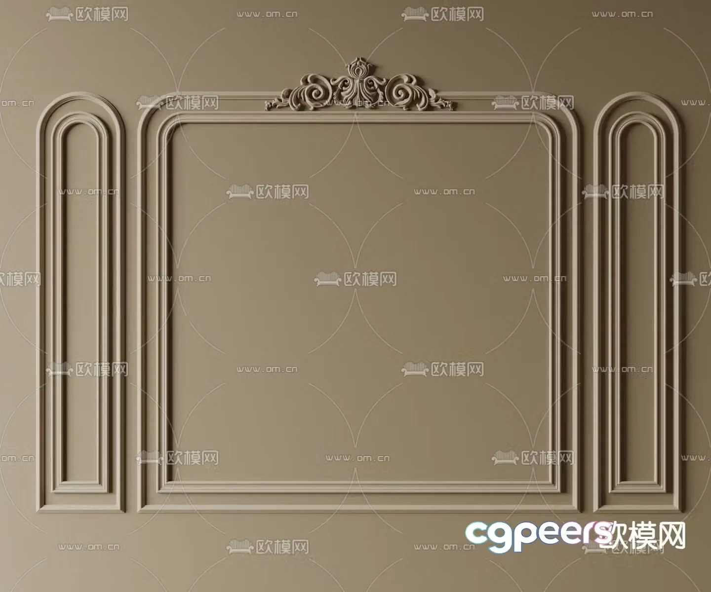 French lines plaster line 3d model
