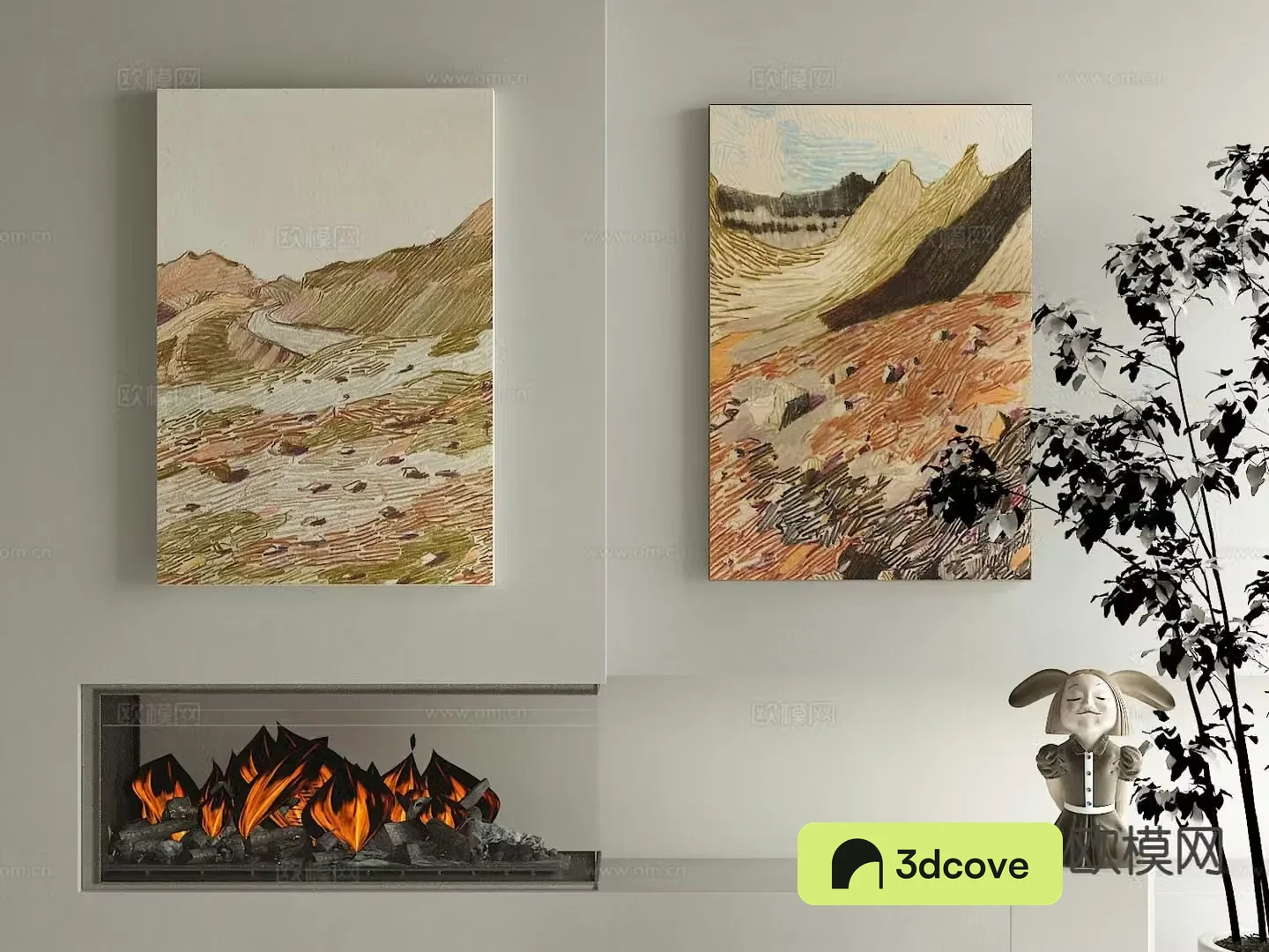 Modern art painting landscape painting decorative painting