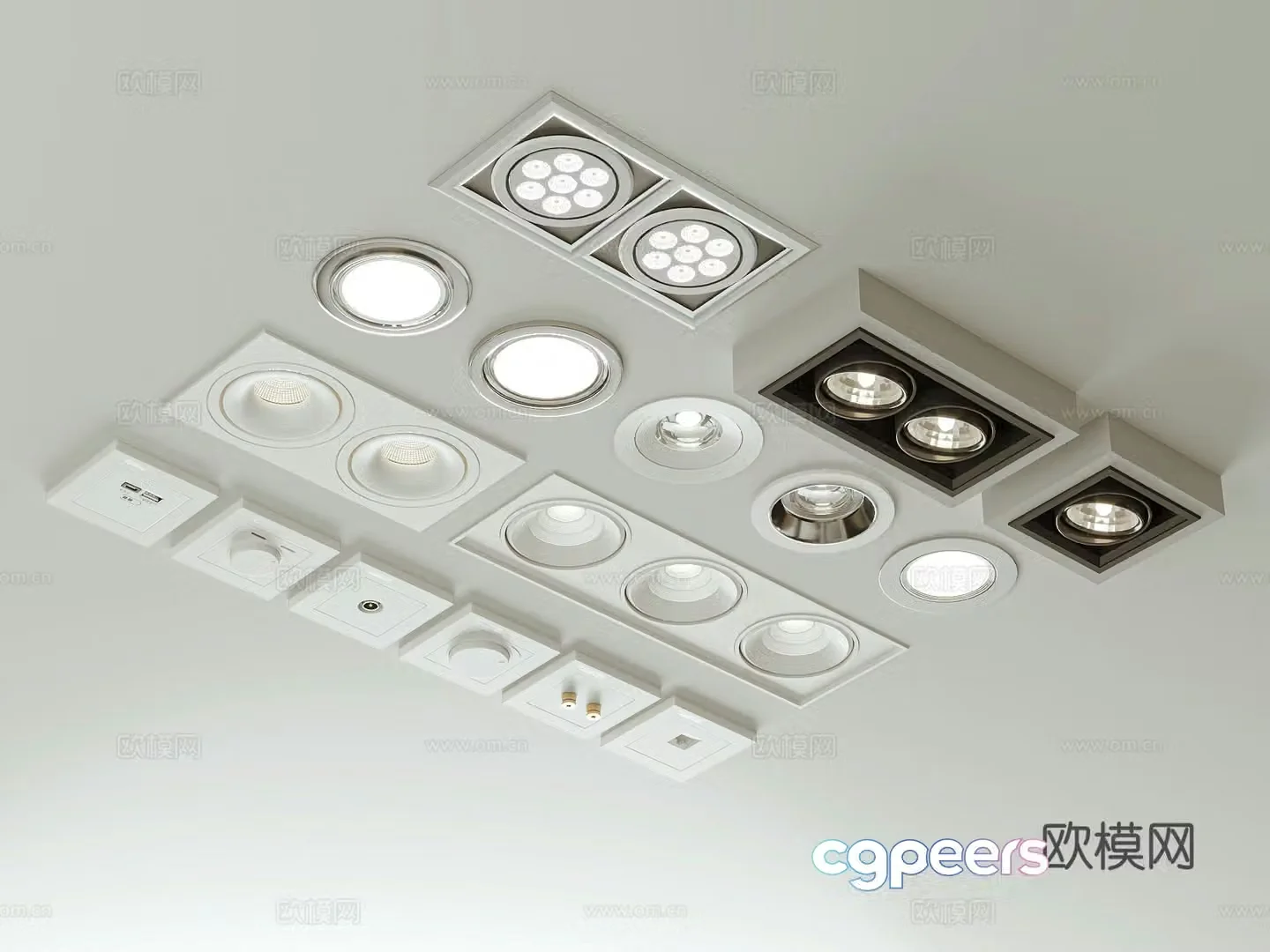 Modern downlight spotlight 3d model