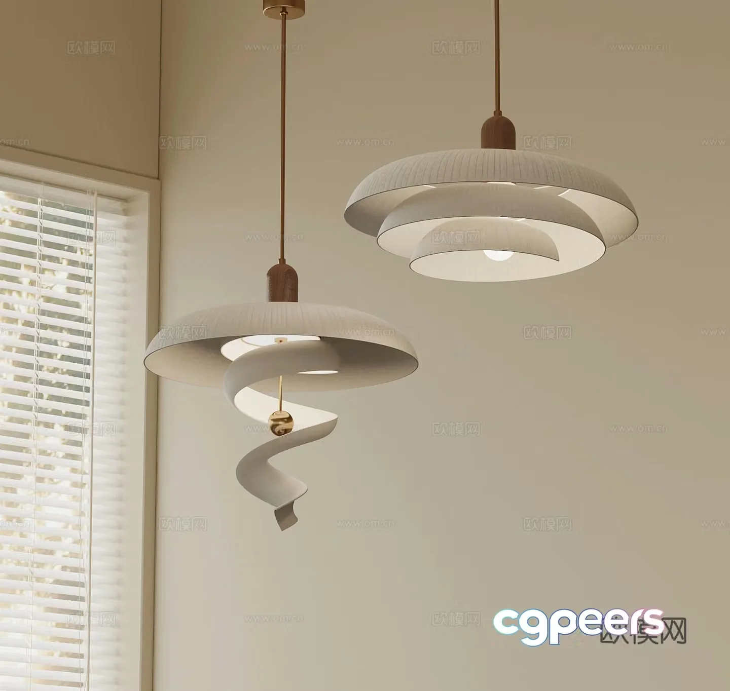 Middle-aged small chandeliers decorative lamp 3d model